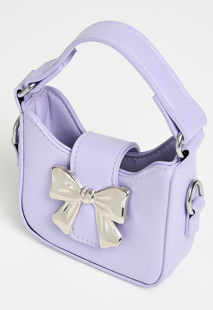 Pop Candy - Handbag with metallic bow buckle - lilac