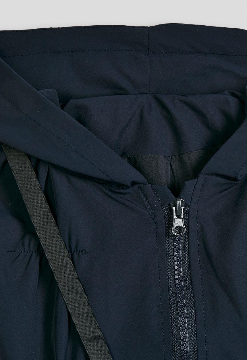 Pop Candy - Hooded puffer jacket with matching crossbody bag - navy
