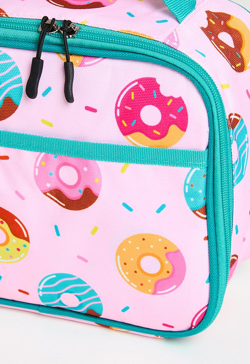Pop Candy - Donut all-over-print lunch bag - pink/turquoise