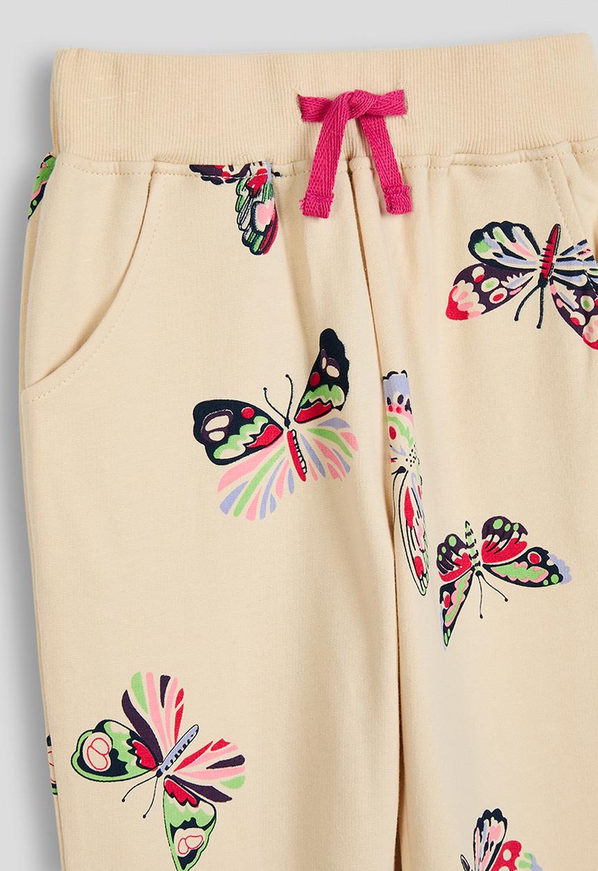 Pop Candy - Printed joggers - barley white/butterflies