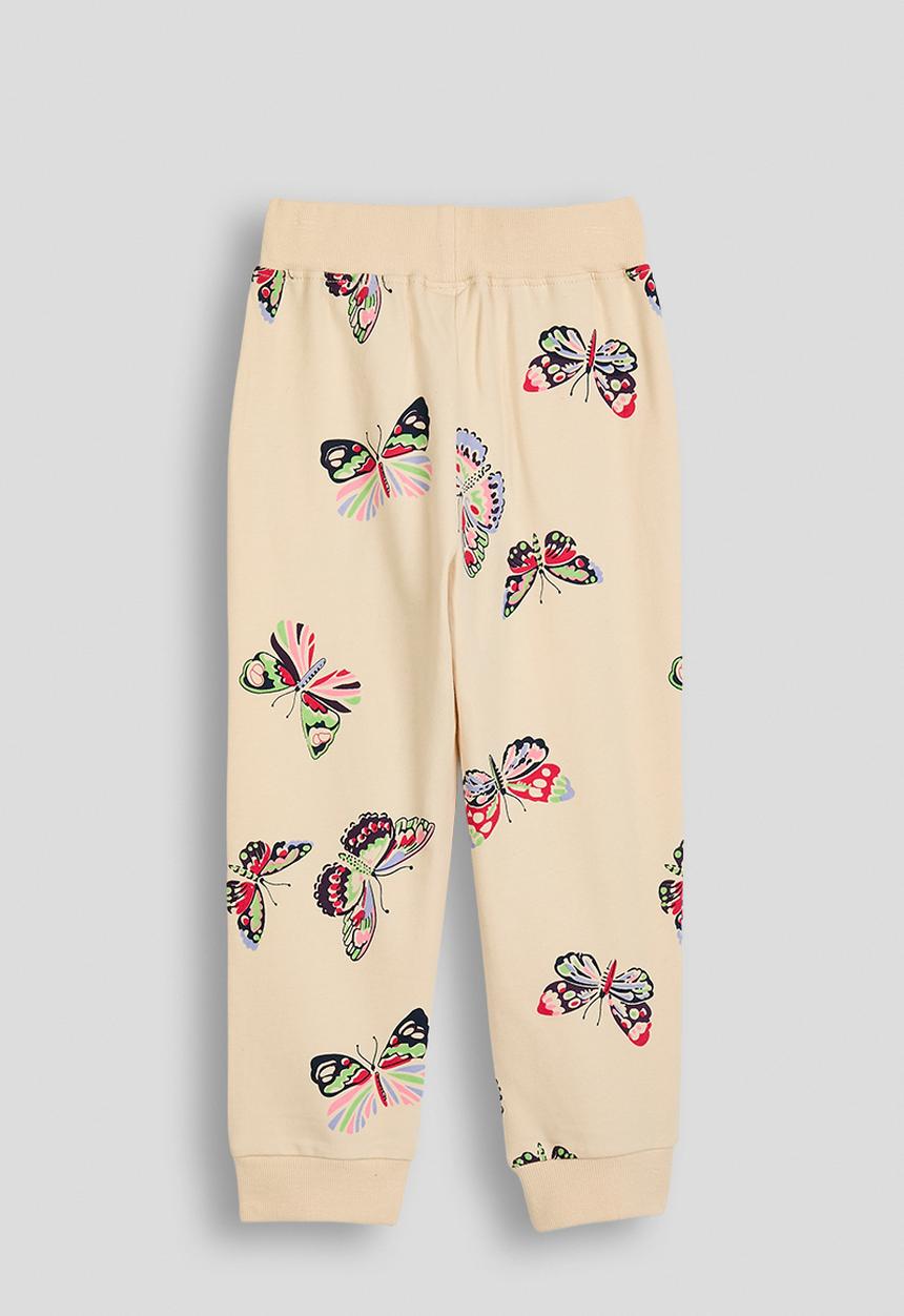 Pop Candy - Printed joggers - barley white/butterflies