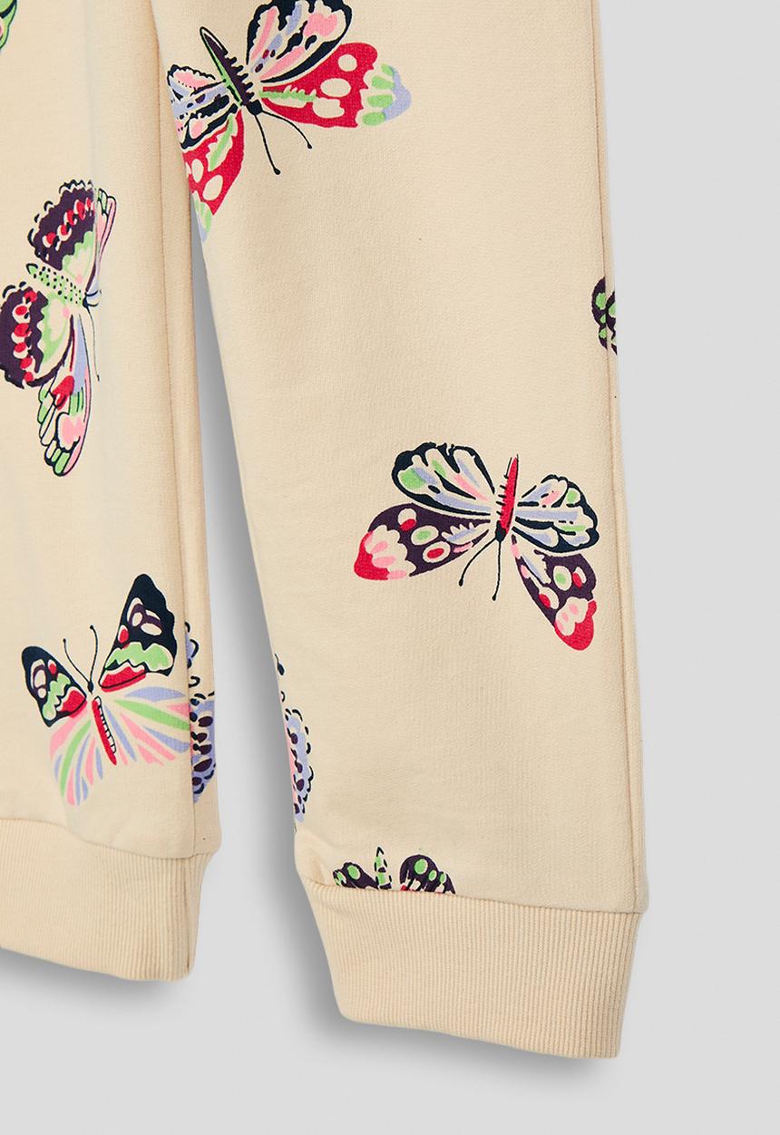 Pop Candy - Printed joggers - barley white/butterflies