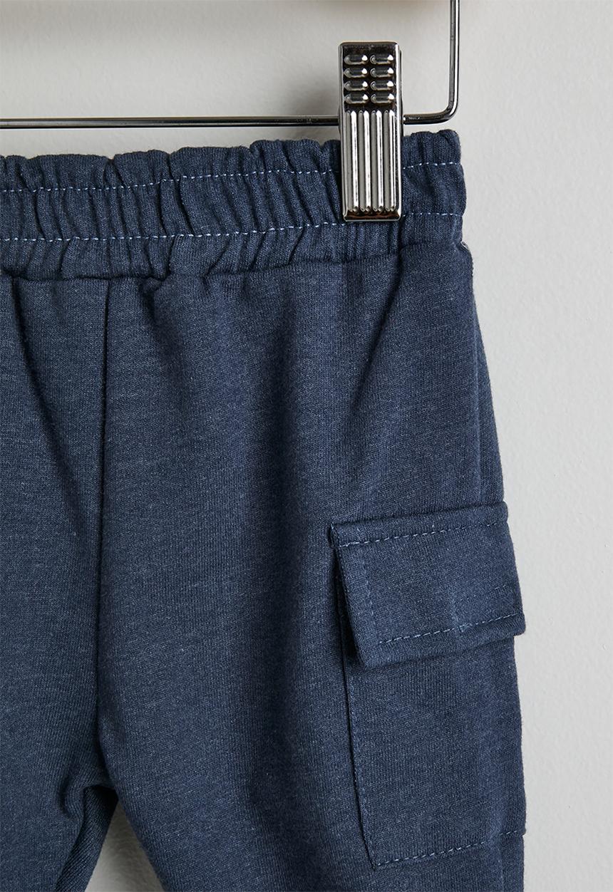 Pop Candy - Cargo pants with crew socks - navy & white