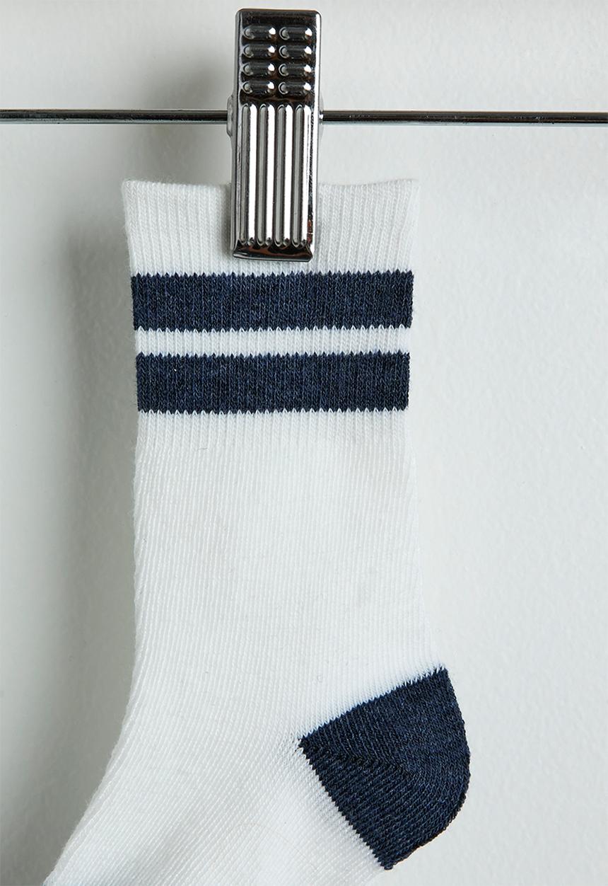 Pop Candy - Cargo pants with crew socks - navy & white