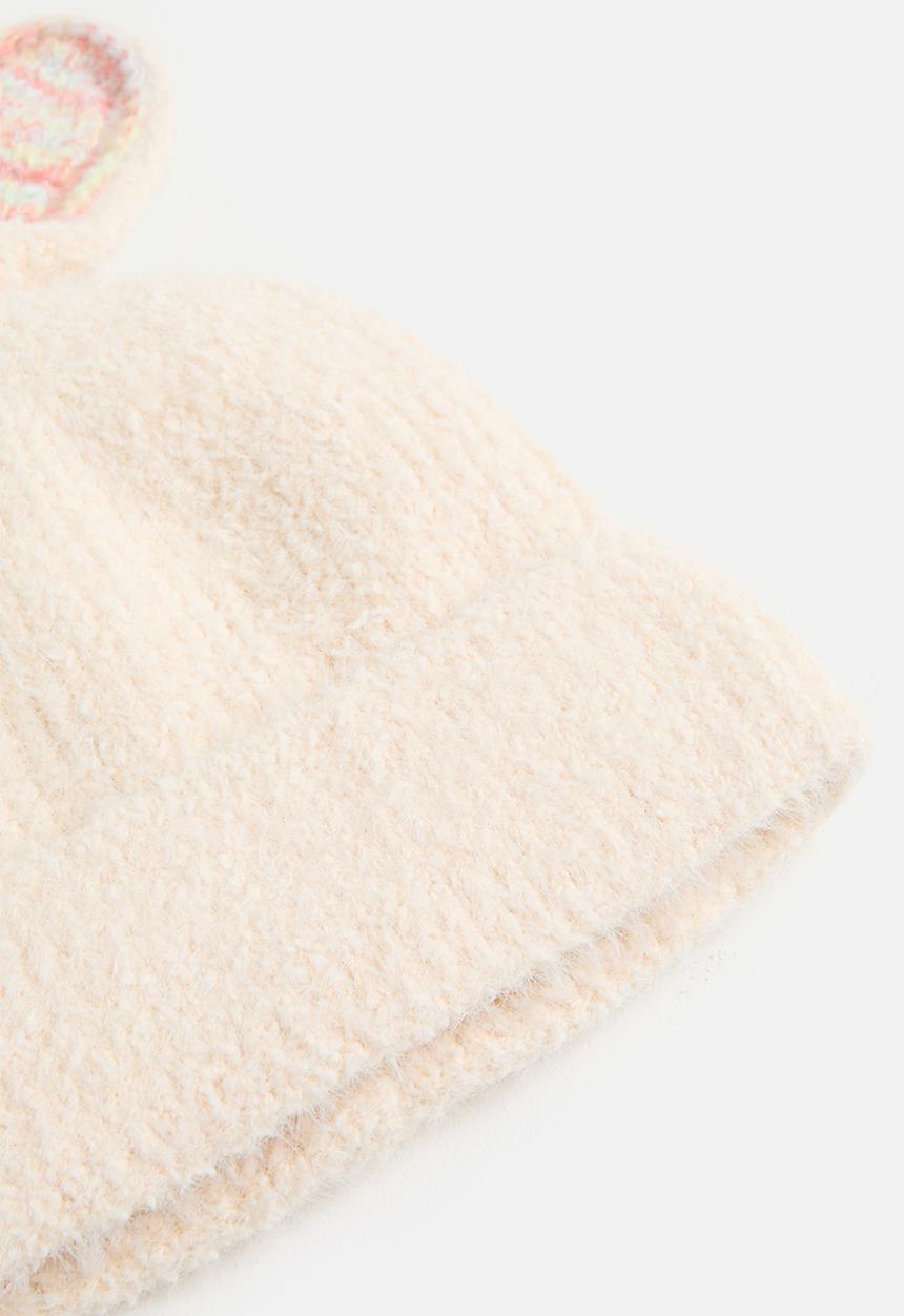 Pop Candy - Super soft bunny ear beanie - cream