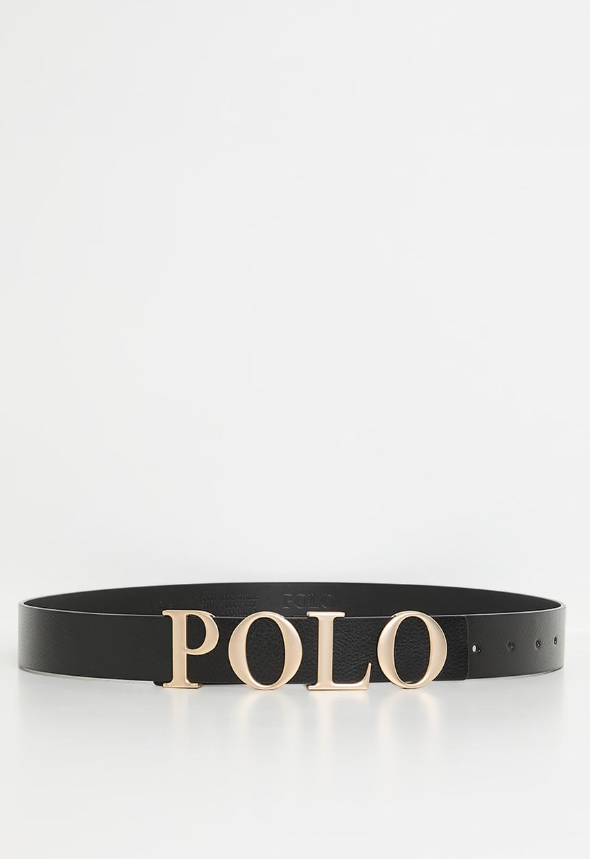 POLO - Alex Belt - Black With Champagin Buckle Finish