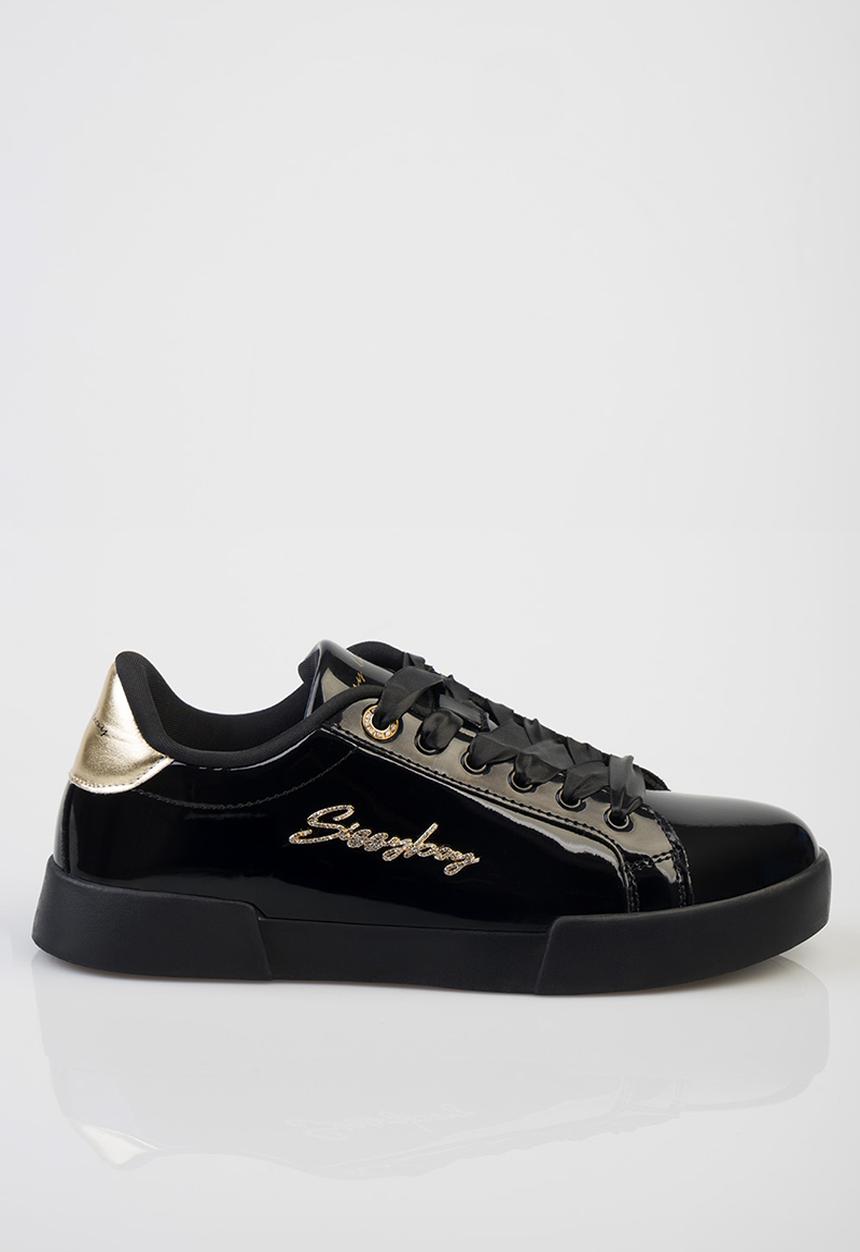 SISSY BOY - Patent combo bling - black