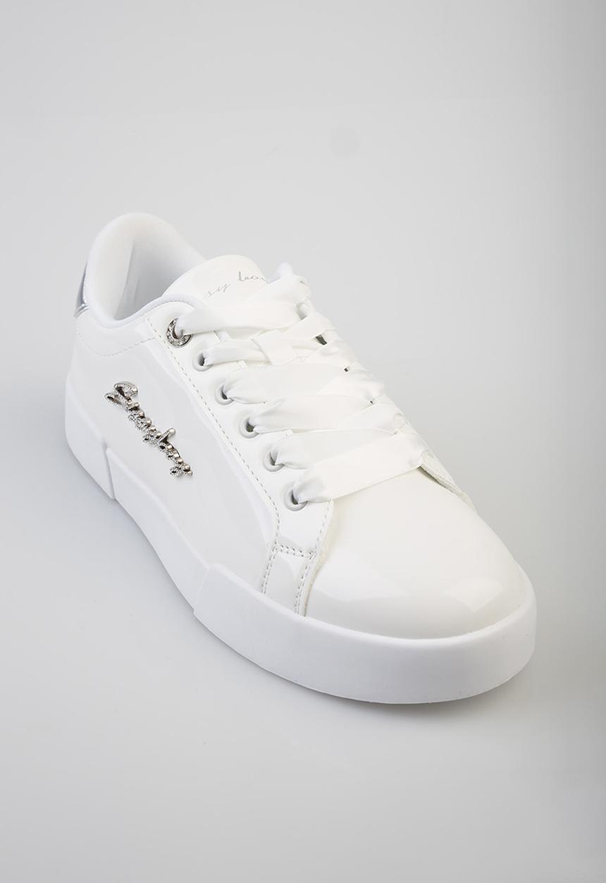 SISSY BOY - Patent combo bling - white