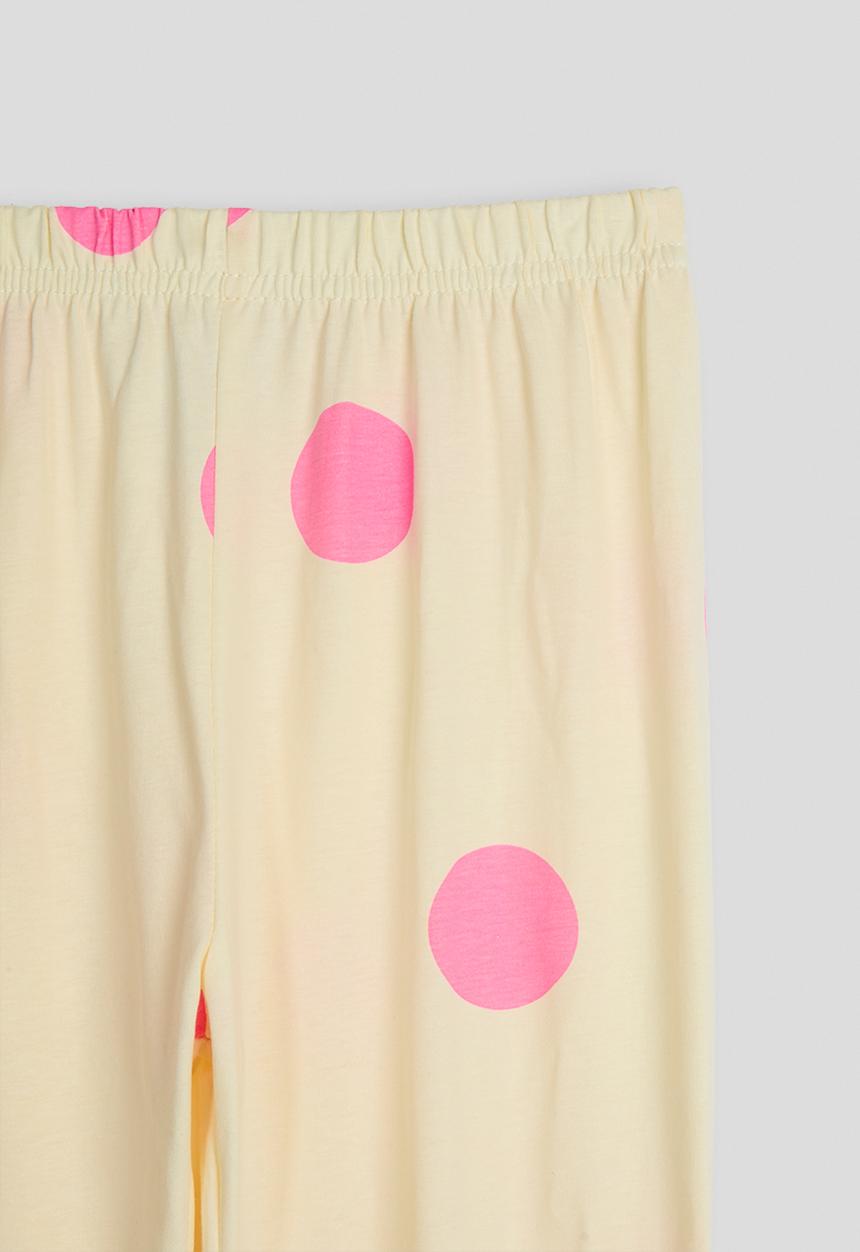 Pop Candy - Patchwork placement print pj set - lemon chiffon/multi