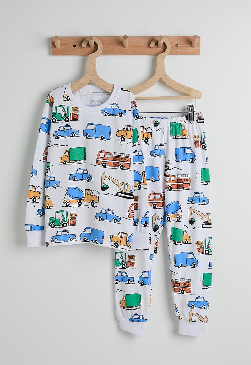 Pop Candy - Pj set - white/car multi