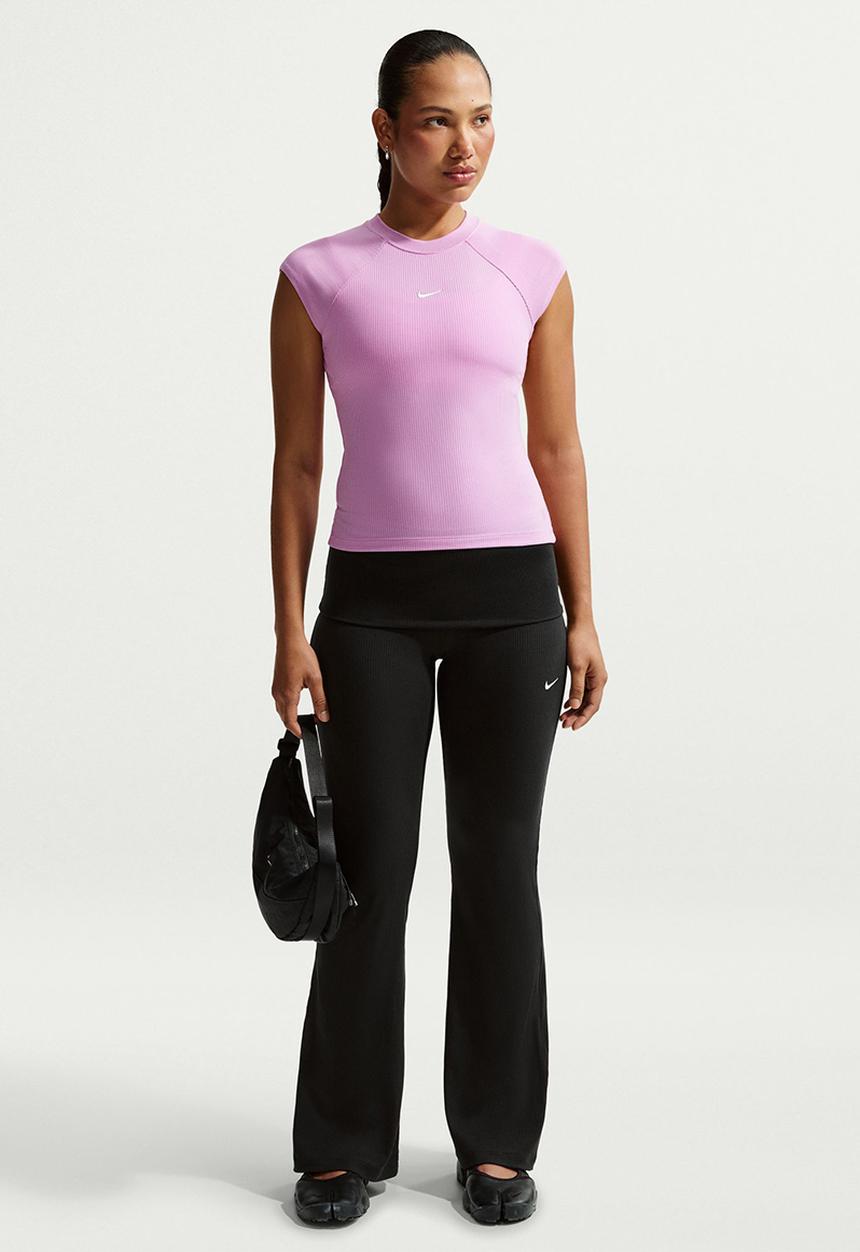 Nike - W Nsw Chill Knit Rib Pant - Black/Sail