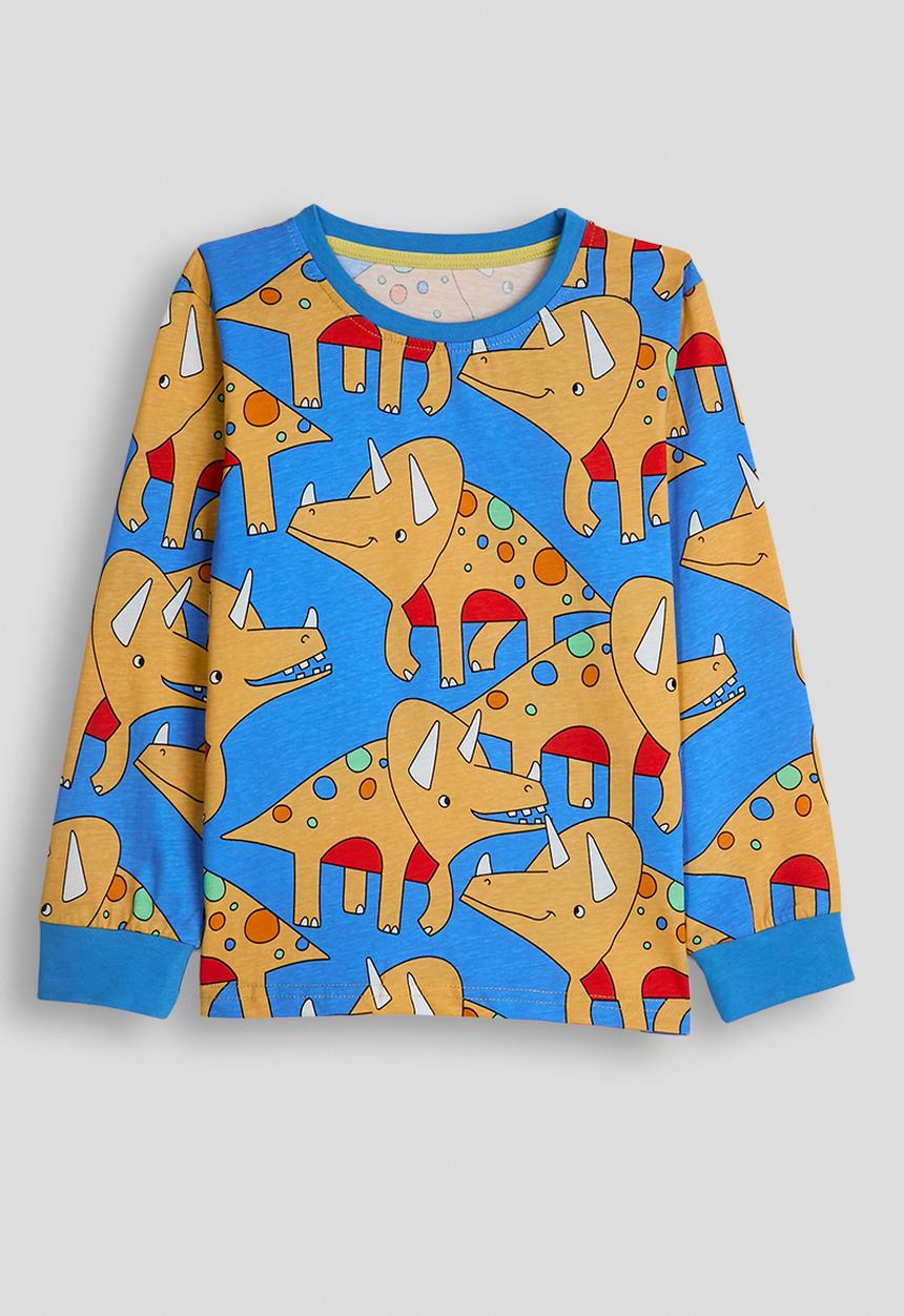 Pop Candy - Triceratops aop pj set - neon blue