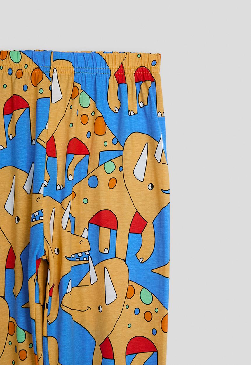 Pop Candy - Triceratops aop pj set - neon blue