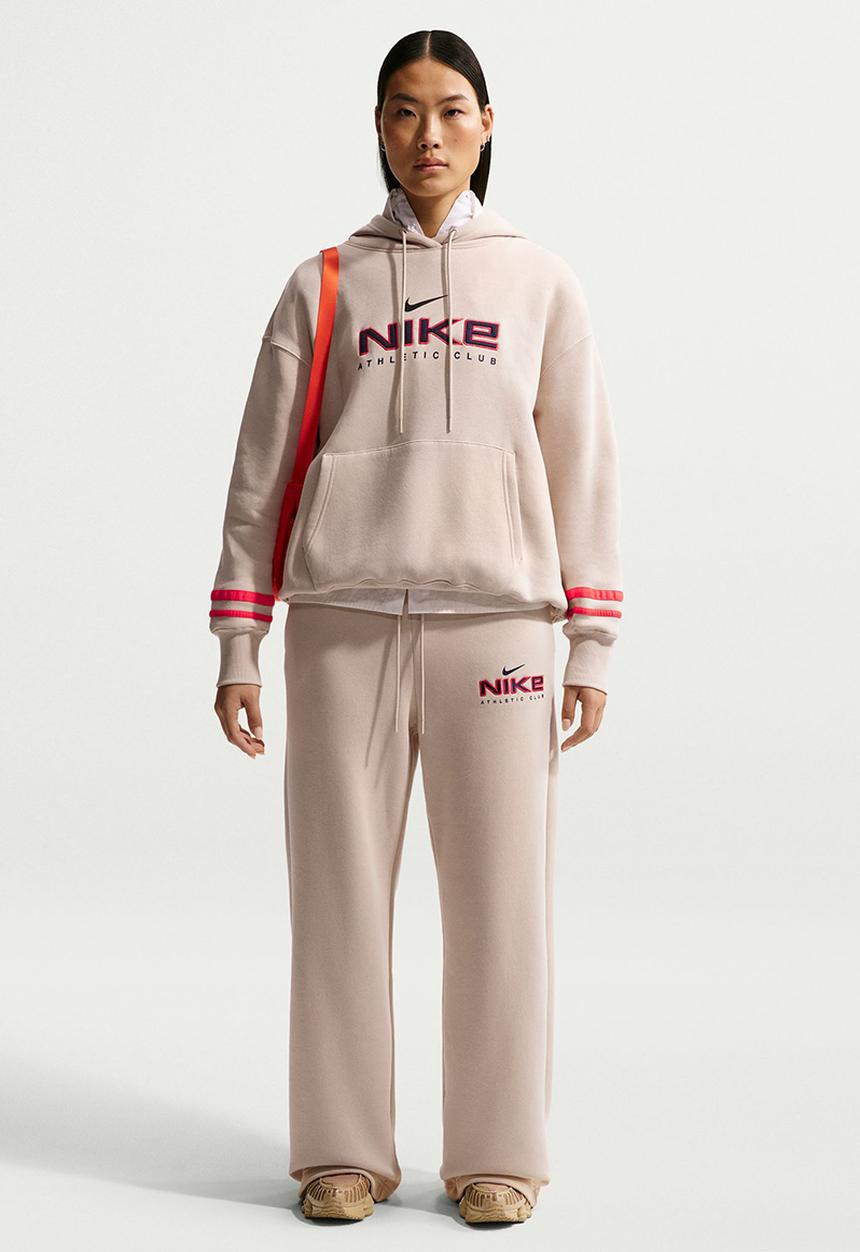 Nike - W Nsw Cls+ Flc Hr Pant Wide - Sanddrift