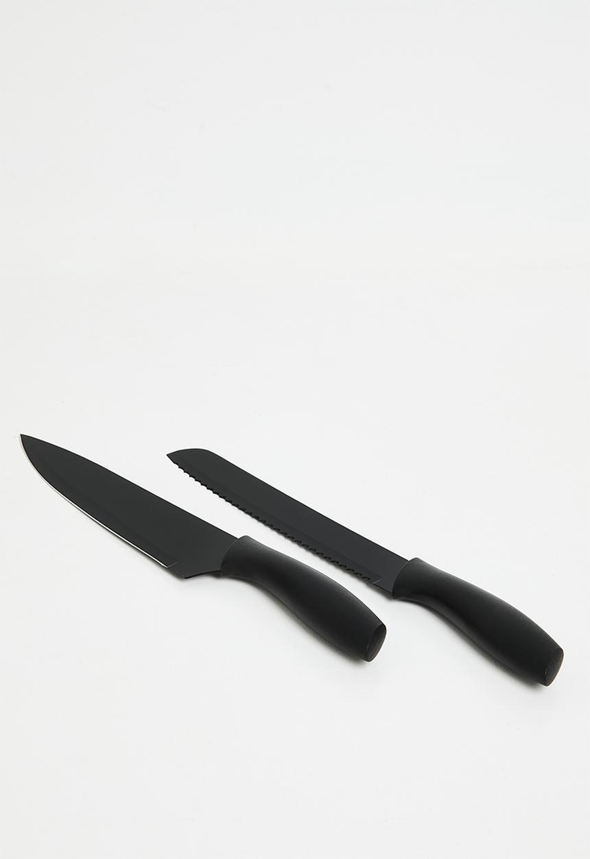 Excellent Houseware - Night 5 piece knife set - Black