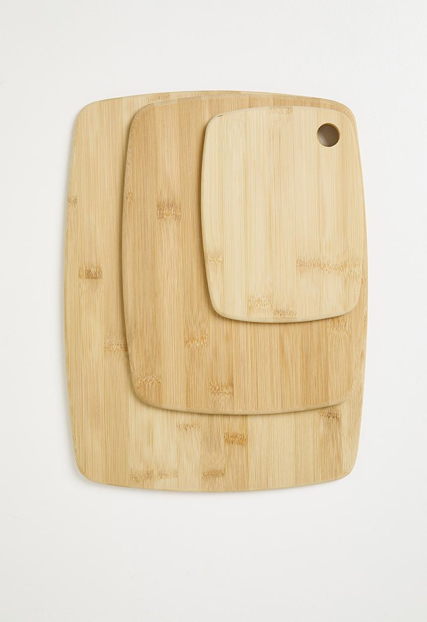 Excellent Houseware - Lumo bamboo cutting board set of 3 - Natural