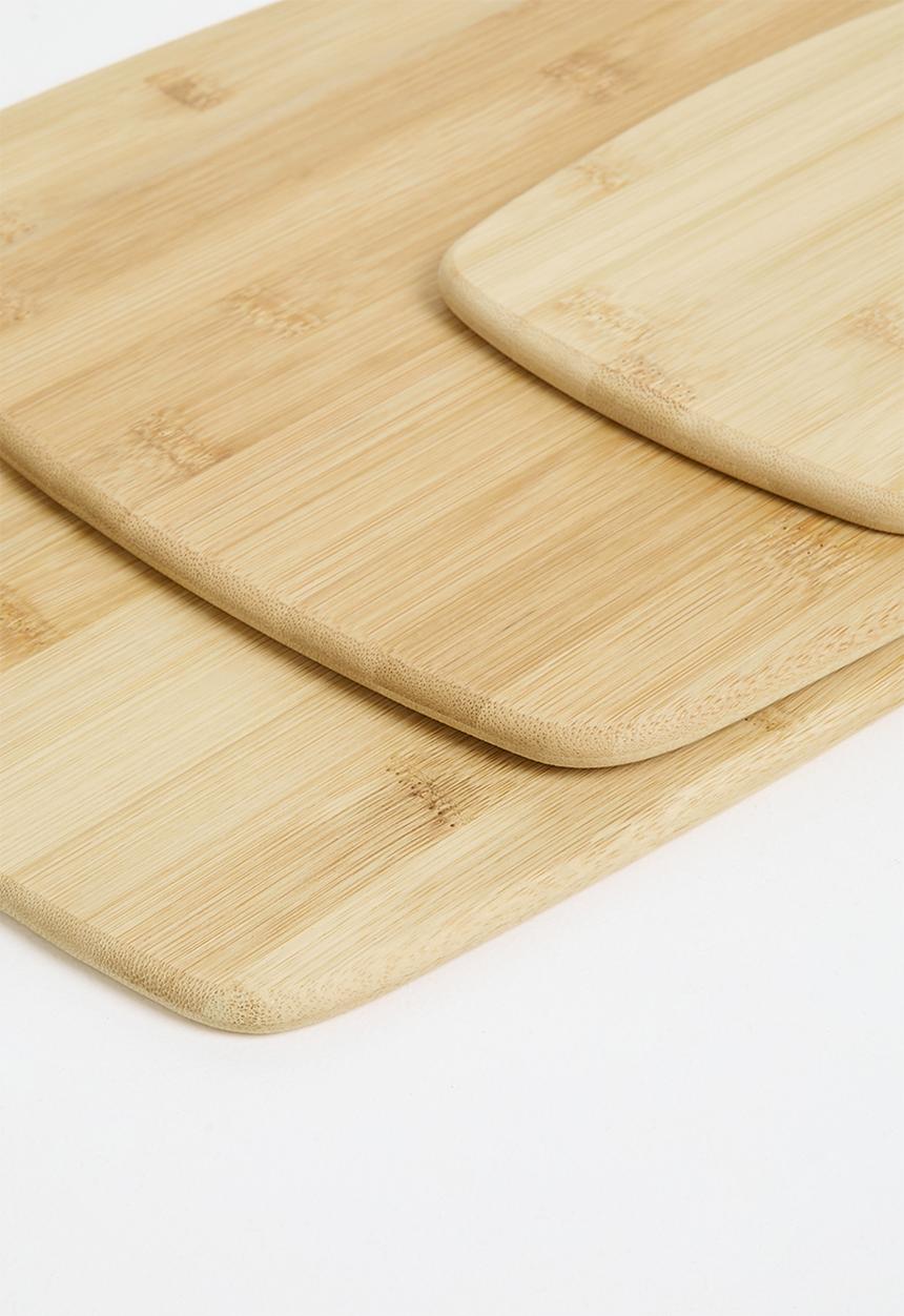 Excellent Houseware - Lumo bamboo cutting board set of 3 - Natural
