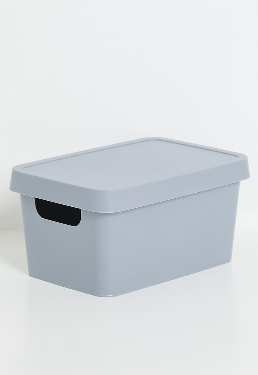 Storage Solutions - Stack storage box w lid 3.6 L - Cool Gray