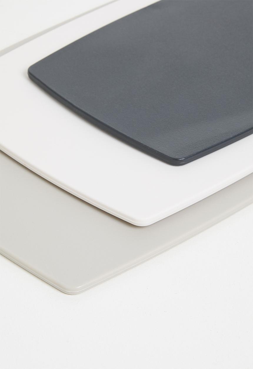 Excellent Houseware - PP cutting board set of 3 - Grey