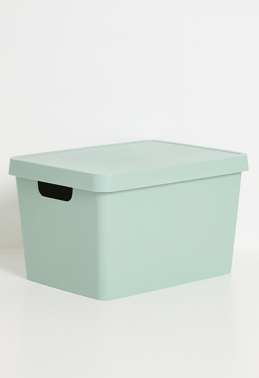 Storage Solutions - Stack storage box w lid 17 L - Green