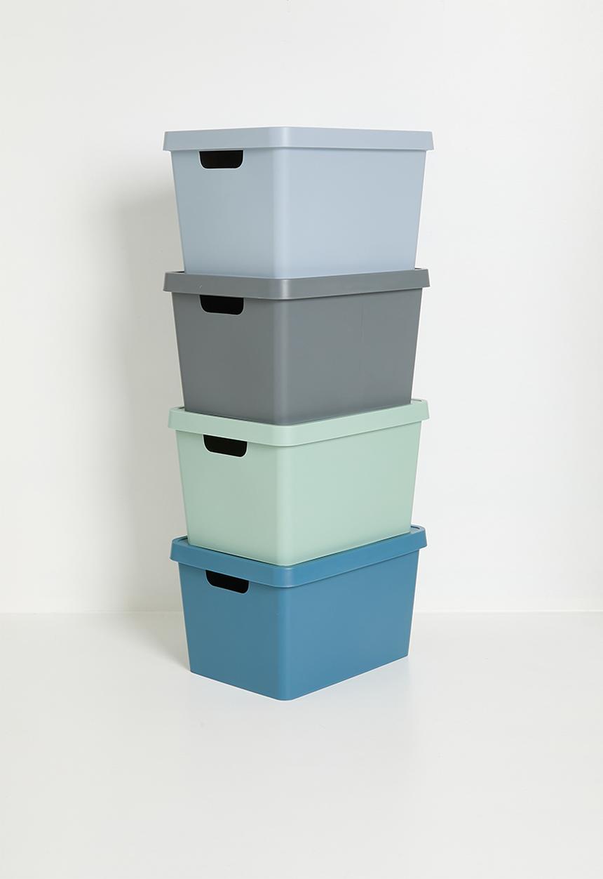 Storage Solutions - Stack storage box w lid 17 L - Blue