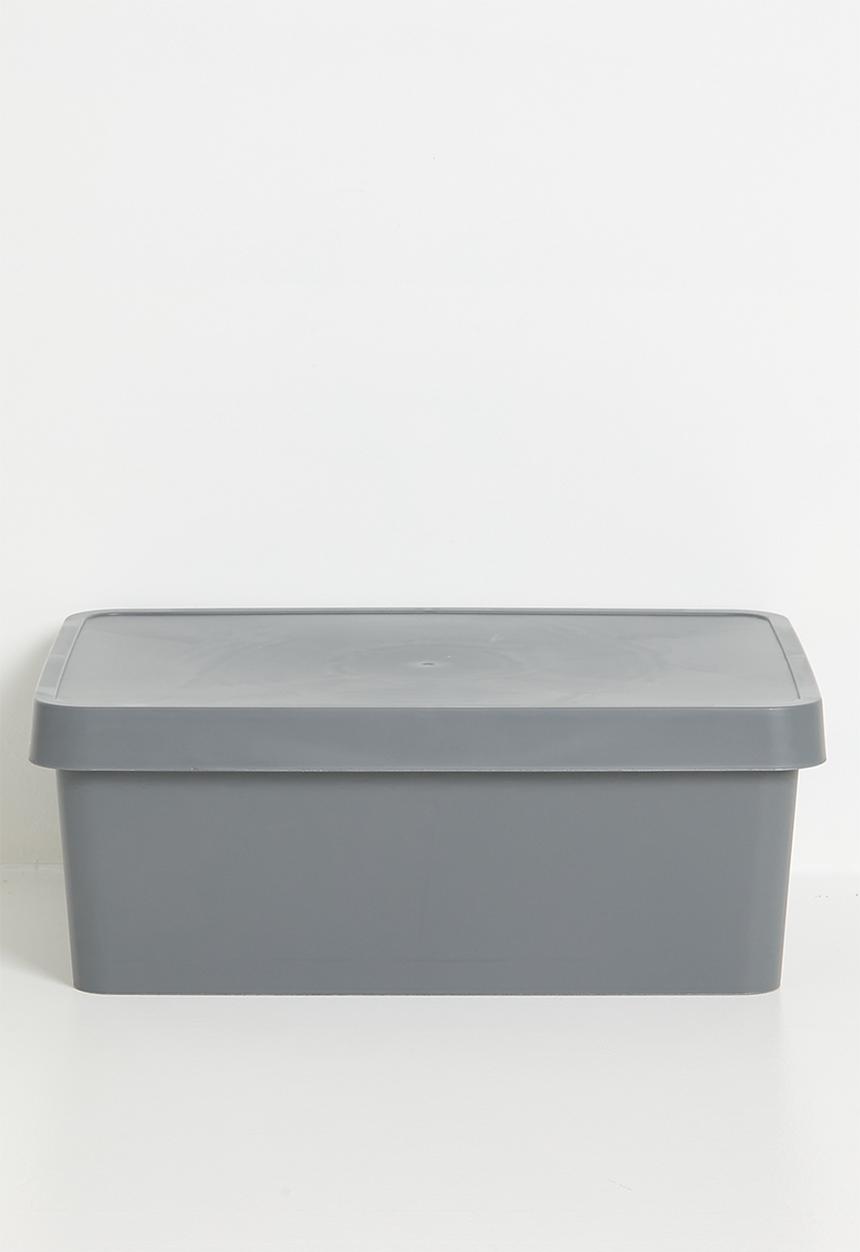Storage Solutions - Stack storage box w lid 11 L - grey