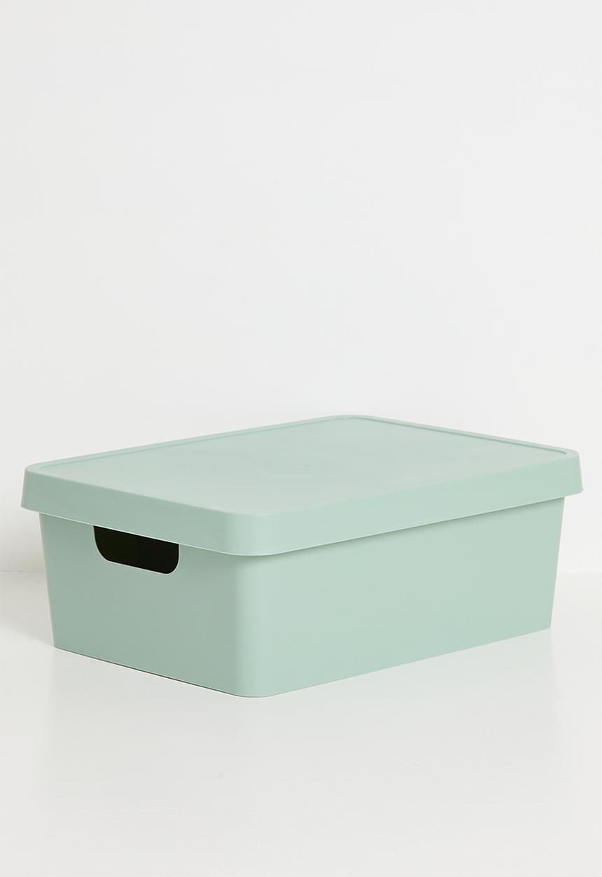 Storage Solutions - Stack storage box w lid 11 L - Green