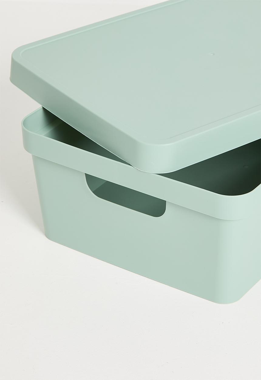 Storage Solutions - Stack storage box w lid 11 L - Green