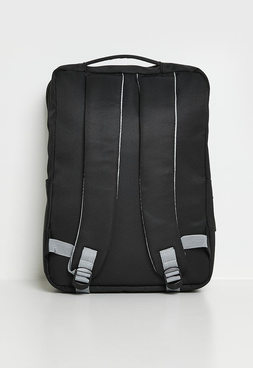 Pop Candy - Minimalist backpack with multi front zipper pockets - black