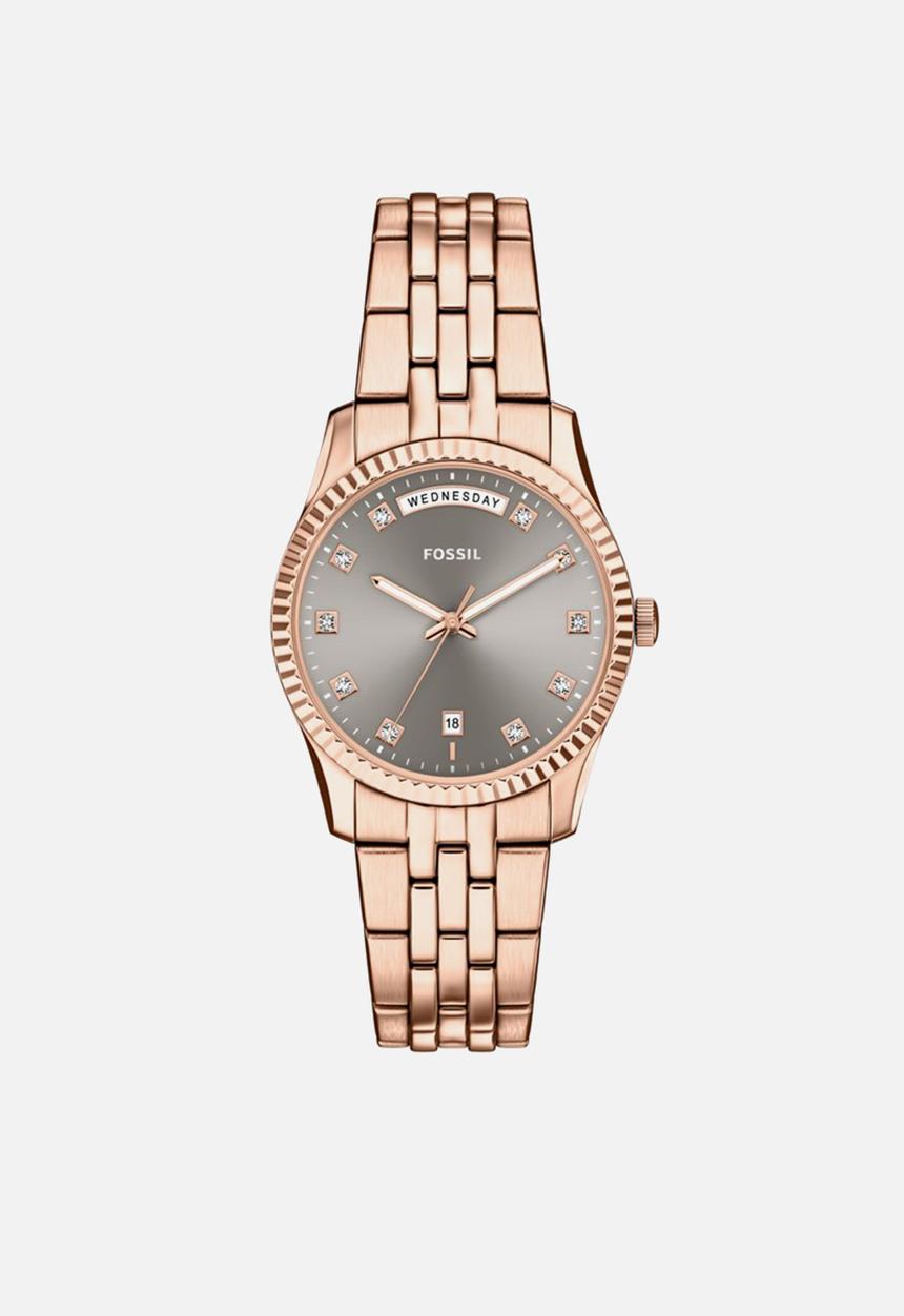 Fossil - Scarlette Three-Hand Day-Date   Watch - Rose Gold