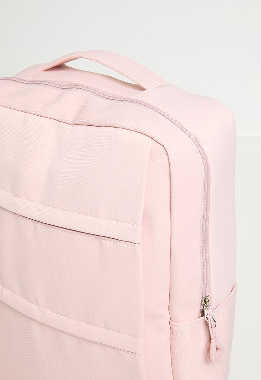 Pop Candy - Minimalist backpack with multi front zipper pockets - pink