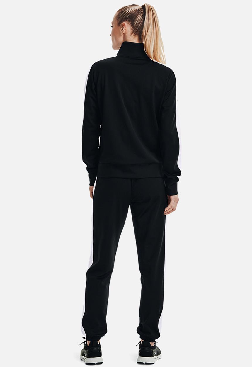 Under Armour - Tricot tracksuit - black / white
