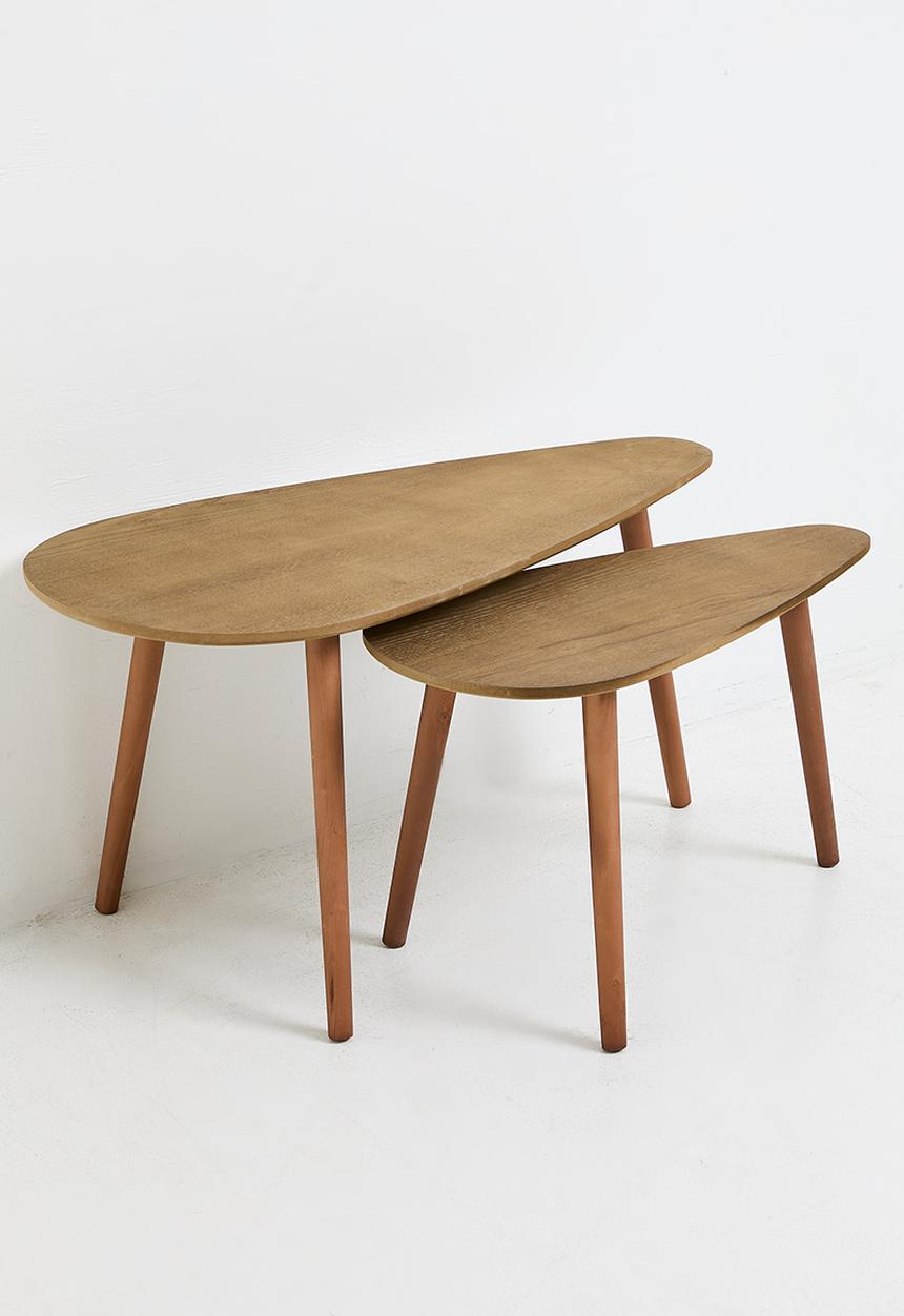 H&S - Retro Flow Nesting Tables - Natural
