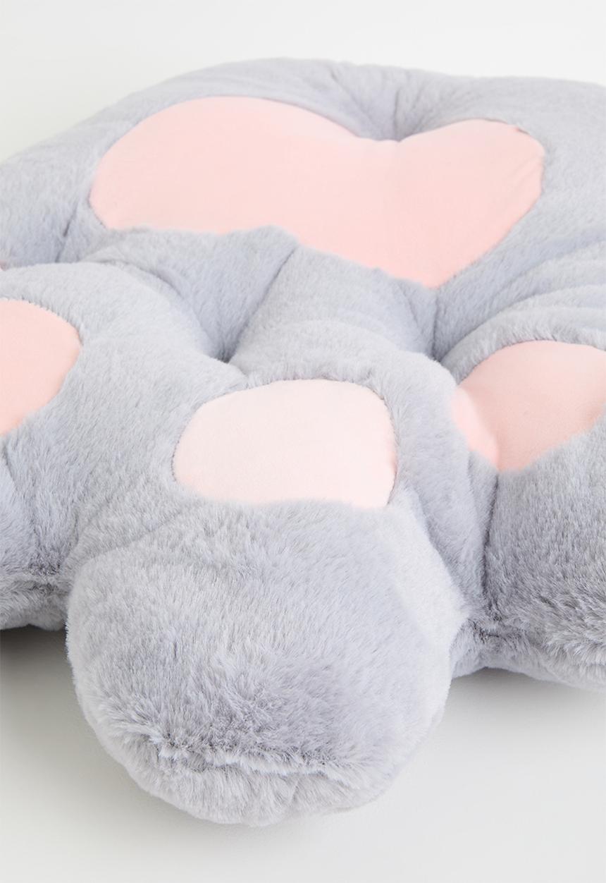 Pop Candy - Super soft paw cushion - grey & pink