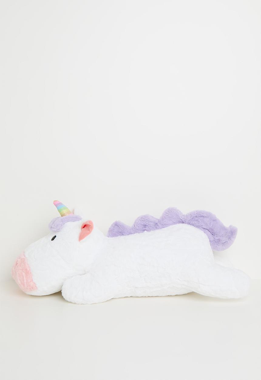 Pop Candy - Super soft plush unicorn cushion - white/lilac