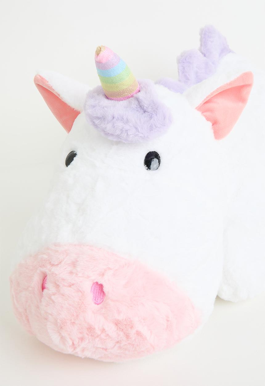 Pop Candy - Super soft plush unicorn cushion - white/lilac