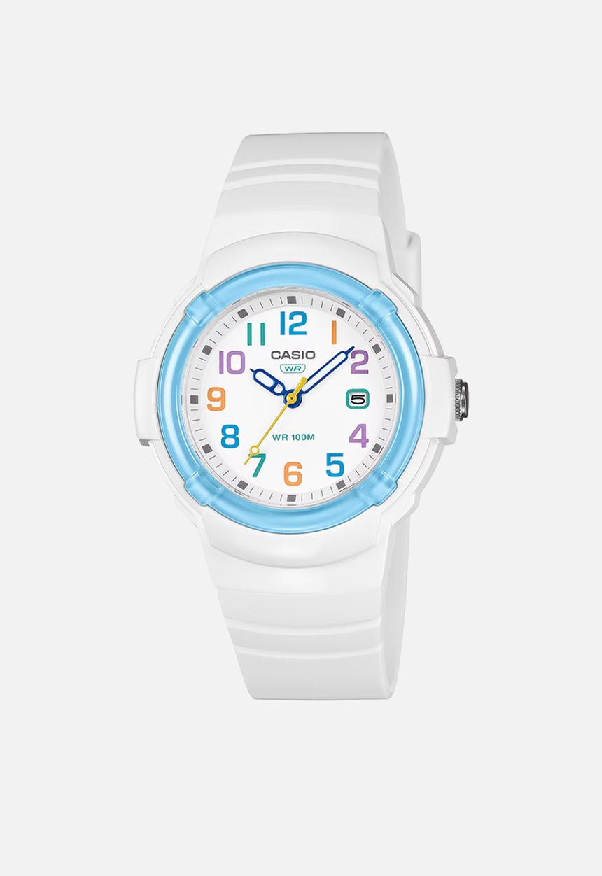 Casio - Analogue watch - white with blue