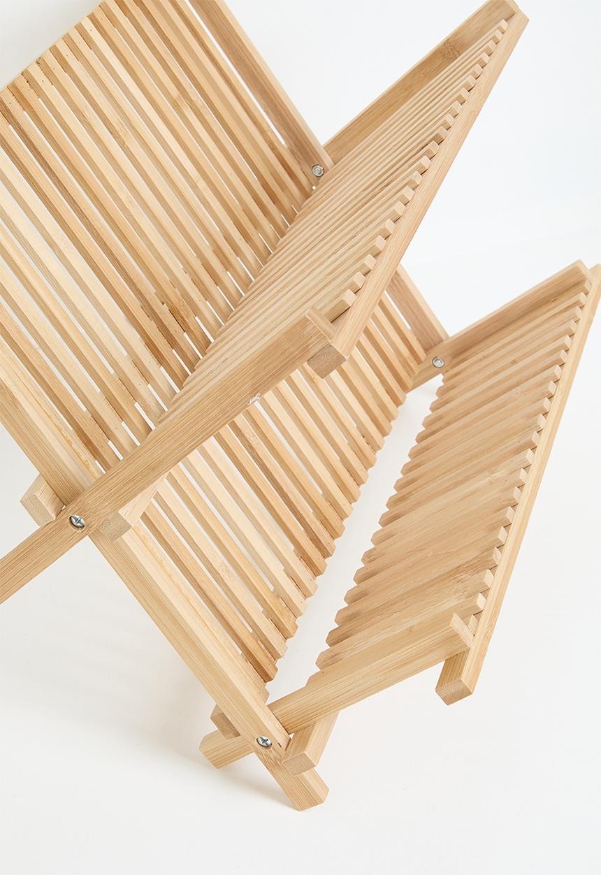 Excellent Houseware - Philly bamboo dish drainer - Natural