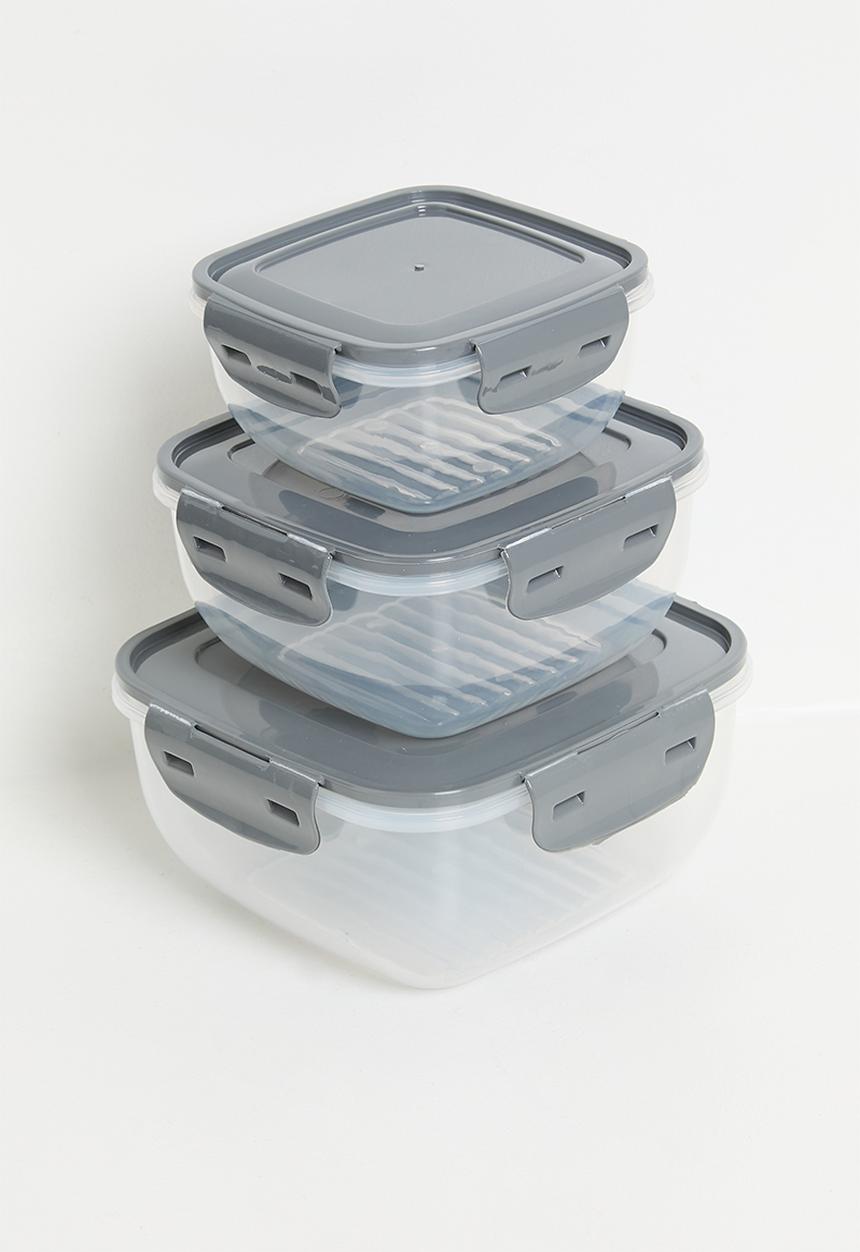 Excellent Houseware - Sora storage set of 3 - Grey