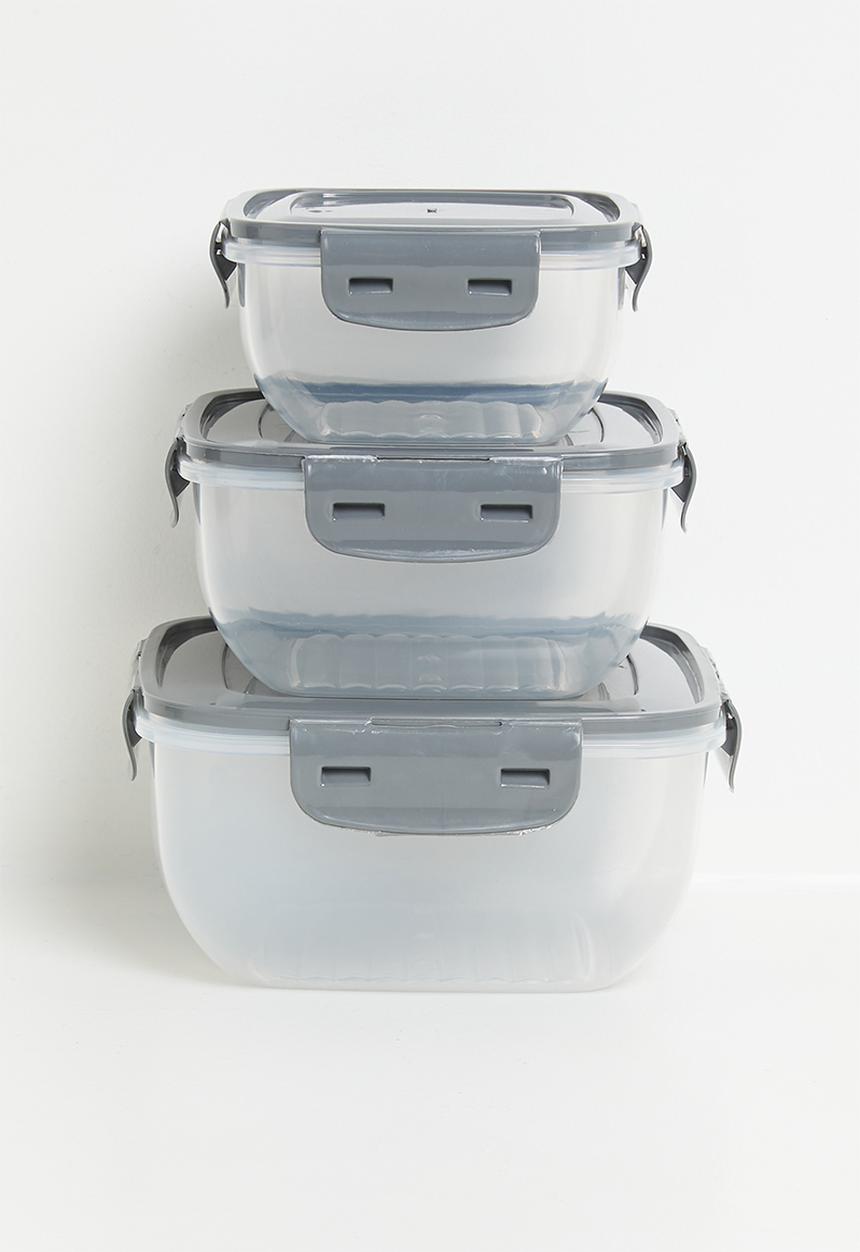 Excellent Houseware - Sora storage set of 3 - Grey