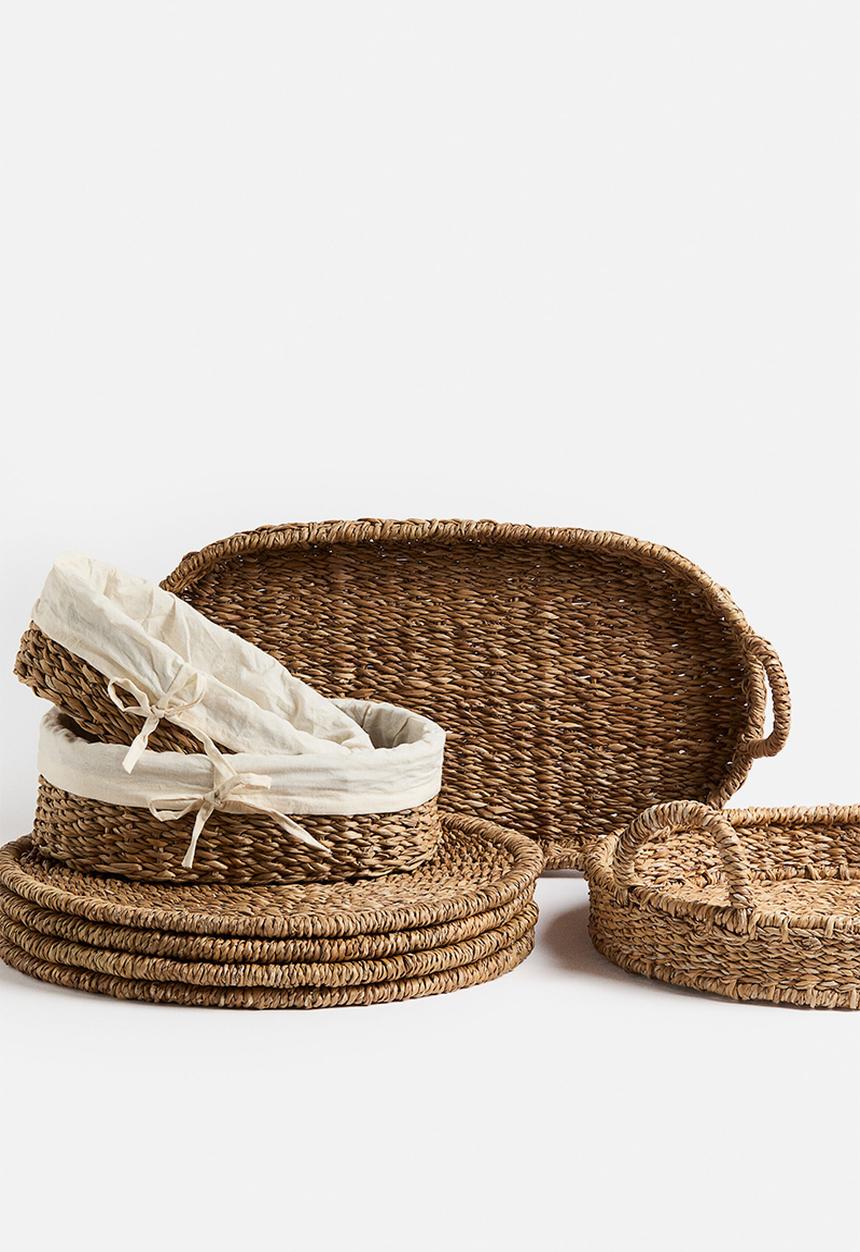 H&M - 2-Pack seagrass bread baskets - light beige