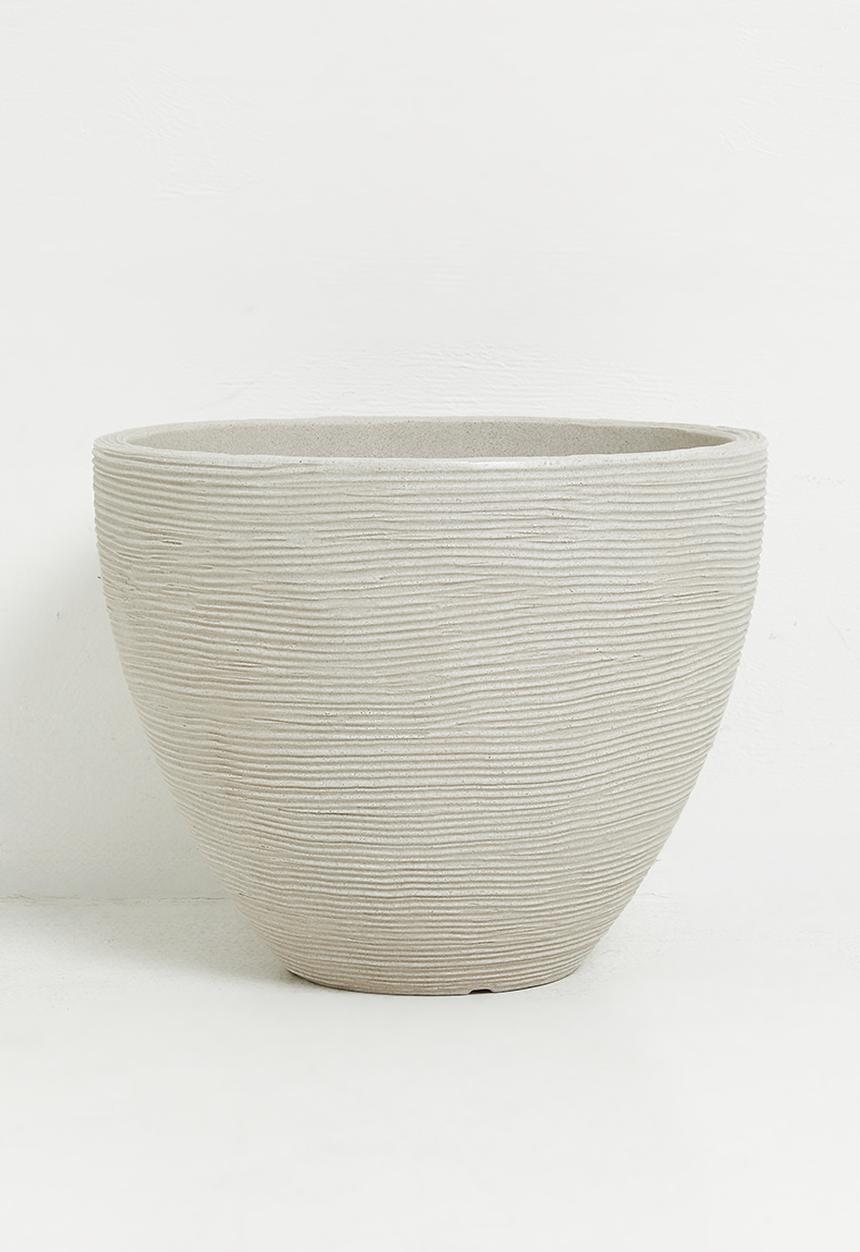 H&S - Ribbed planter - Sand