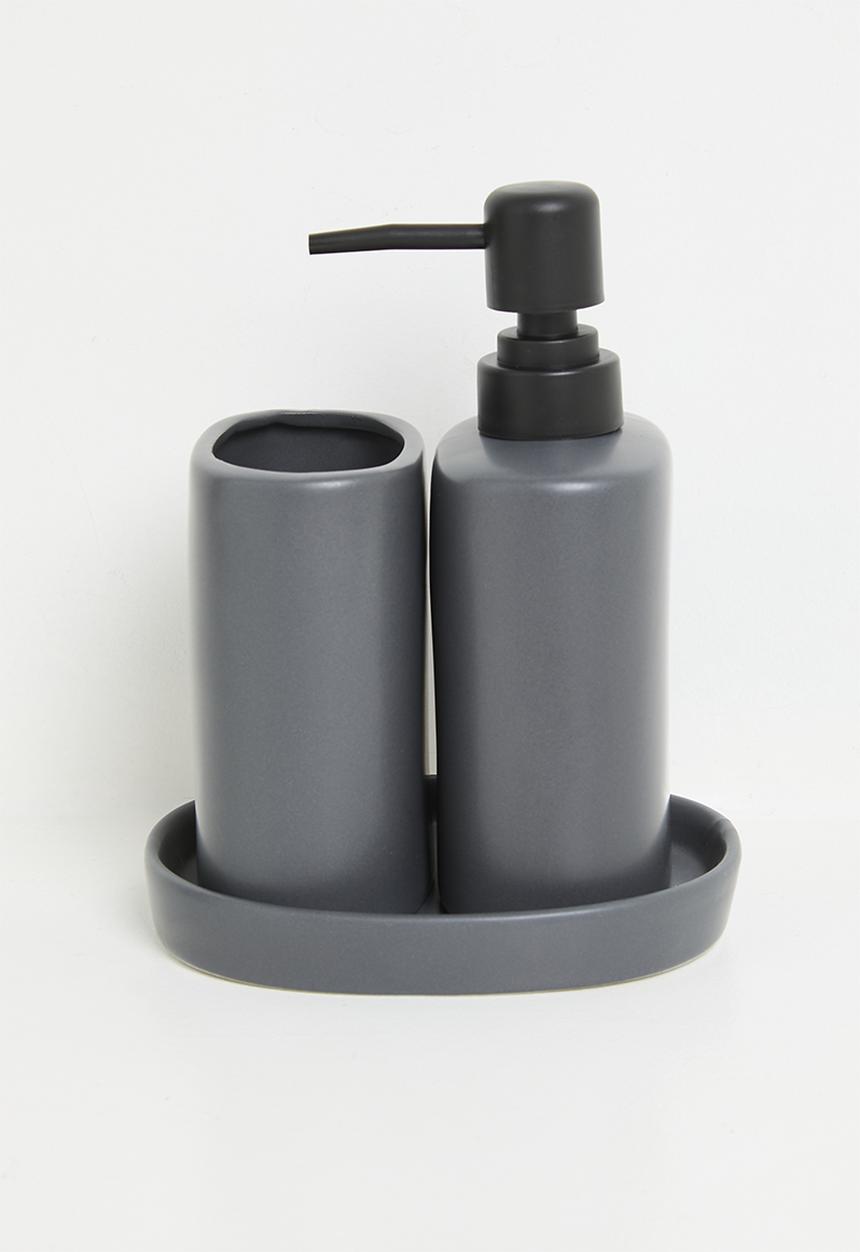 Bathroom Solutions - Apollo 3pc bathroom acc set - Grey