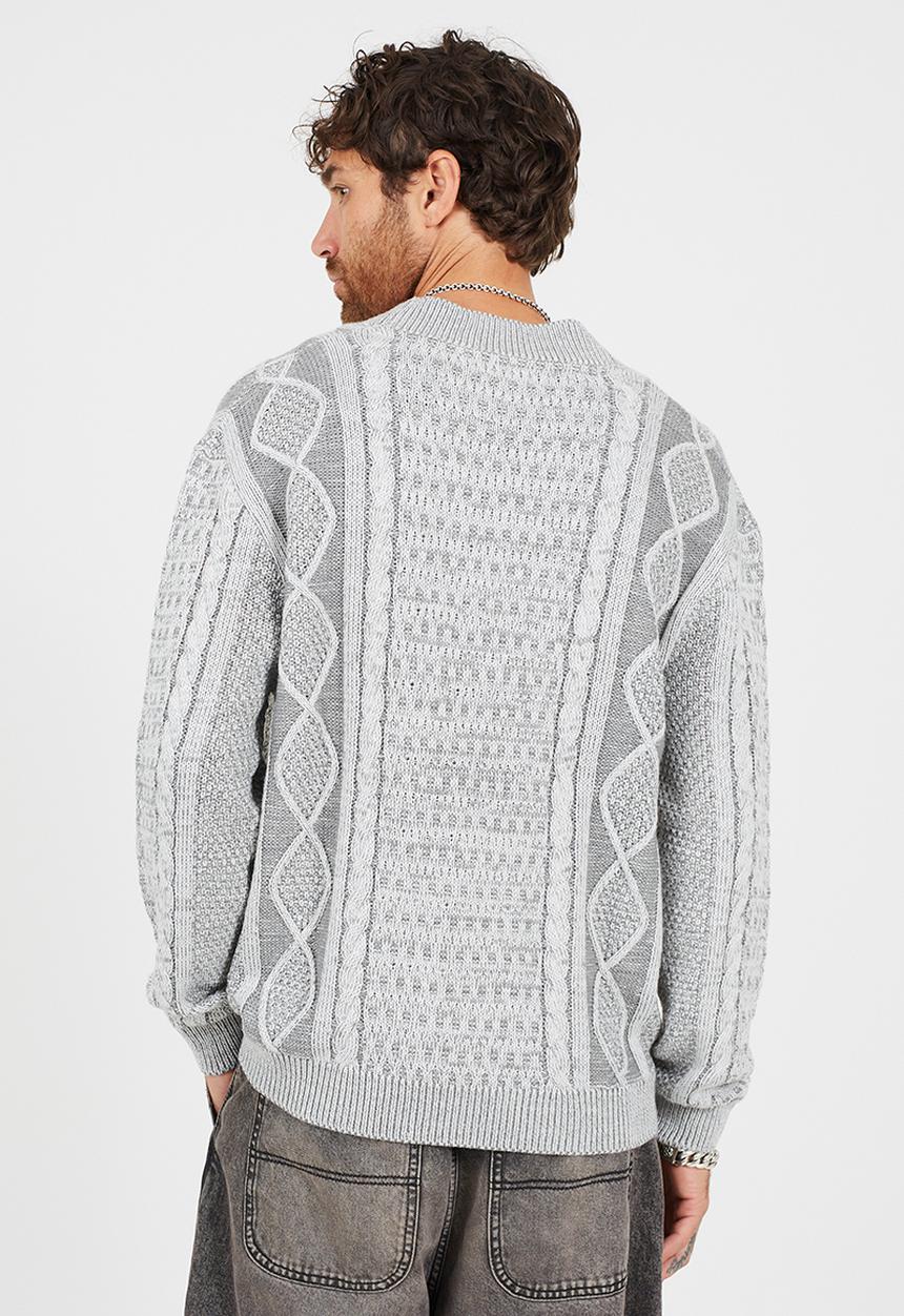 Brave Soul - Oversized Fit/Dropped Shoulder Cardigan - Grey