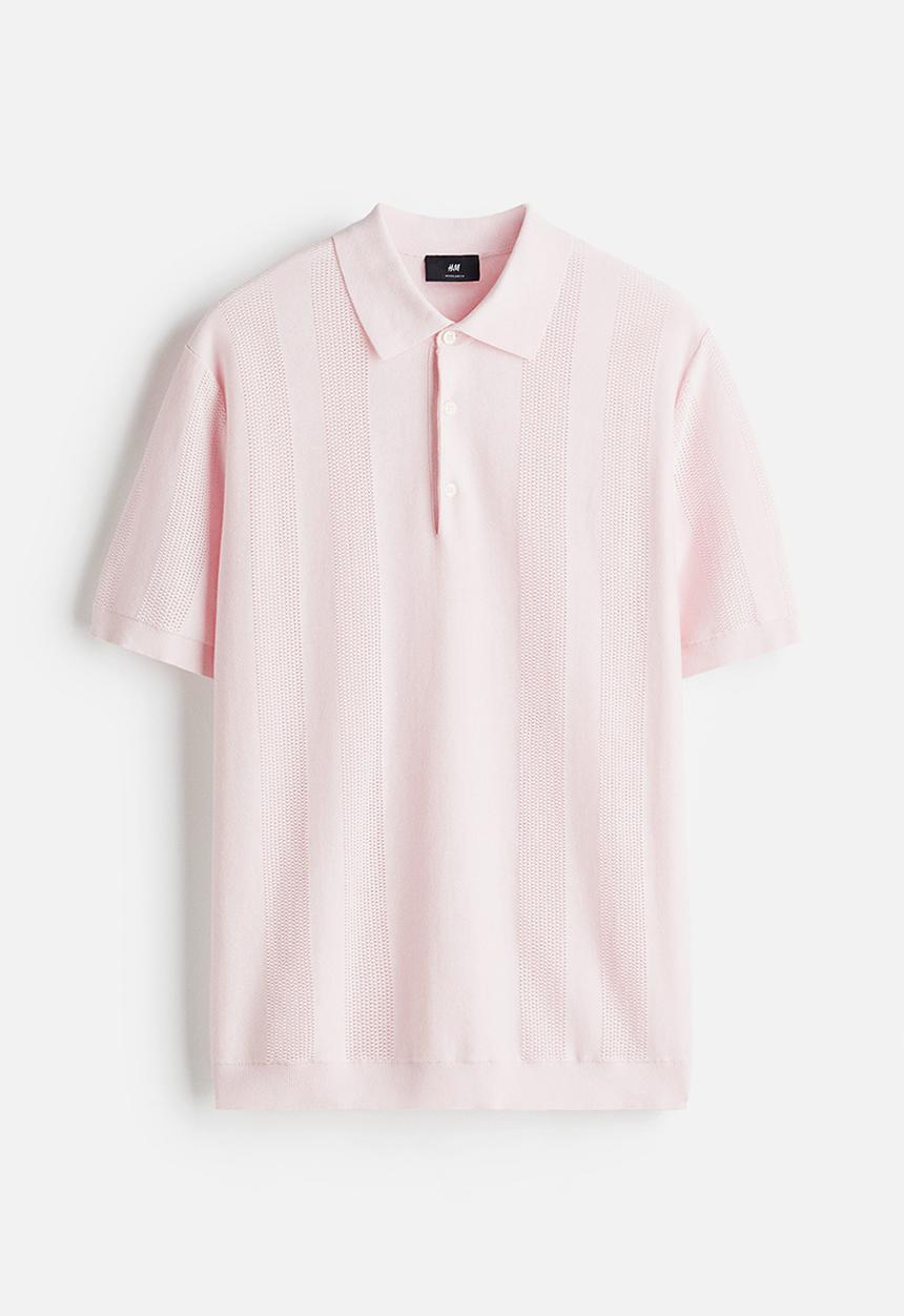 H&M - Regular fit polo shirt - light pink