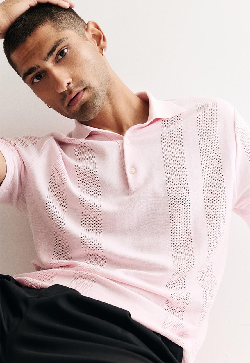 H&M - Regular fit polo shirt - light pink