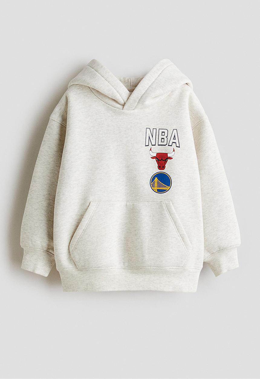 H&M - Printed hoodie - light beige/nba