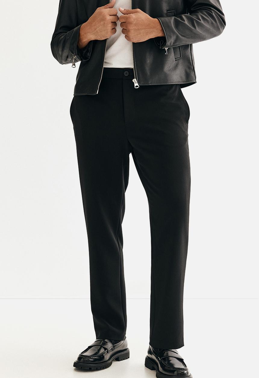 H&M - Slim fit cropped trousers - black