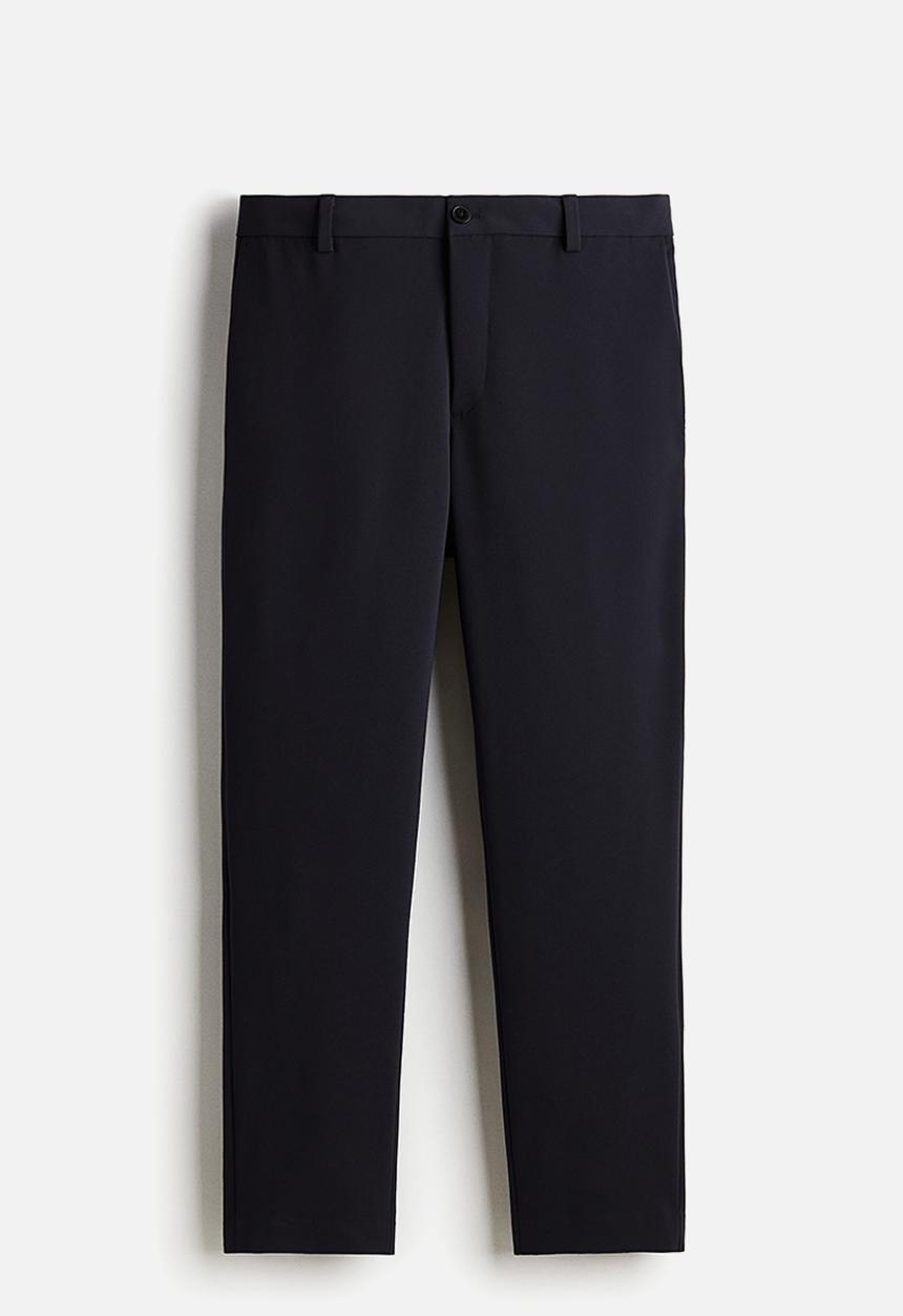 H&M - Slim fit cropped trousers - navy blue