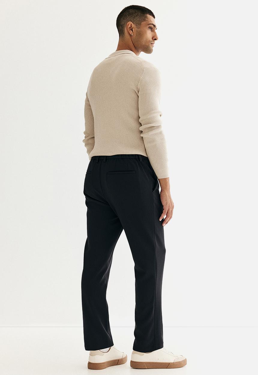 H&M - Slim fit cropped trousers - navy blue